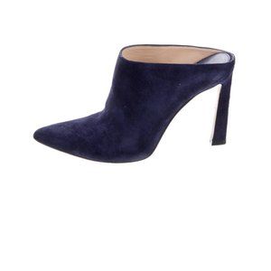 STUART WEITZMAN Suede Mules Size: 6 royal blue